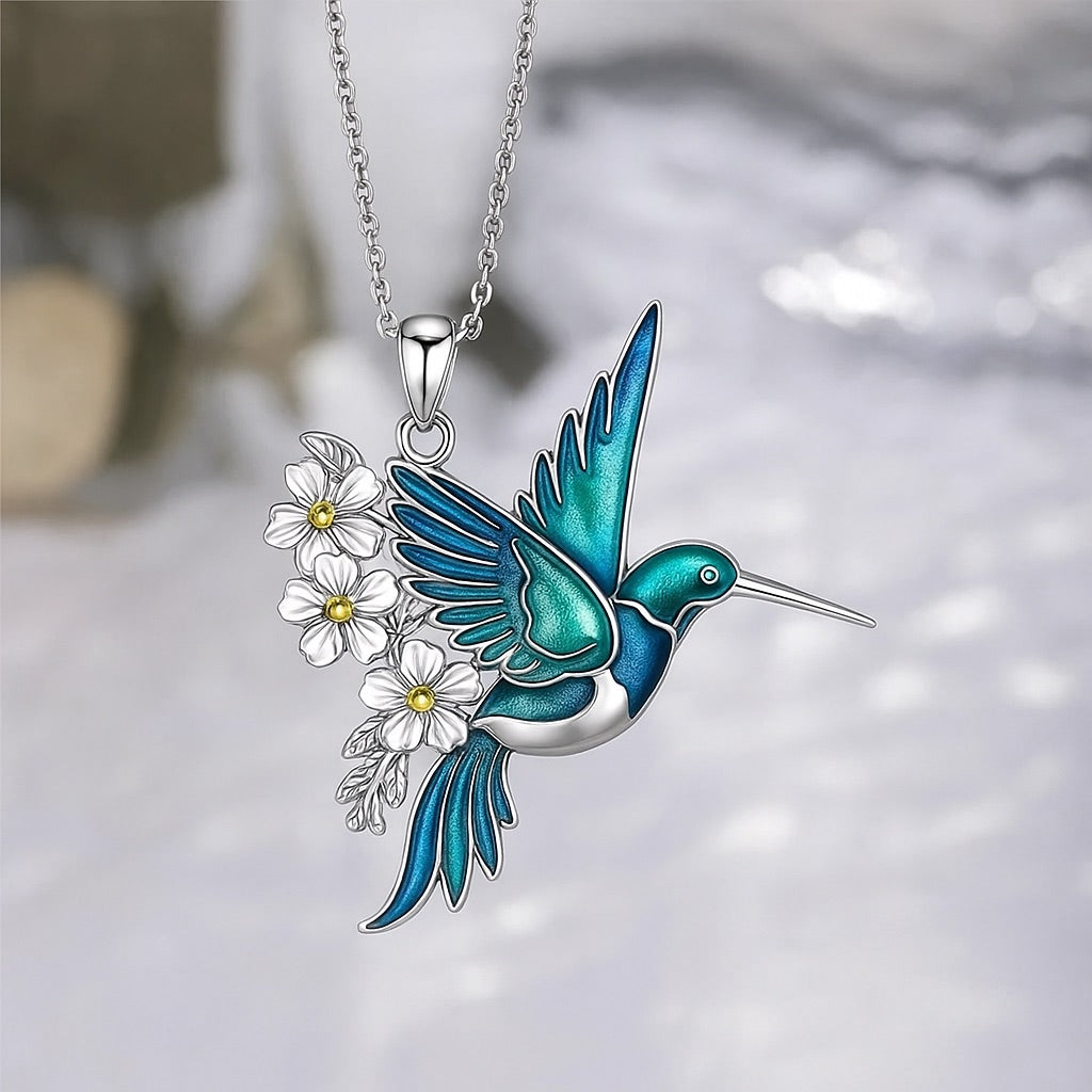 Ogrlica kolibri sa minđušama