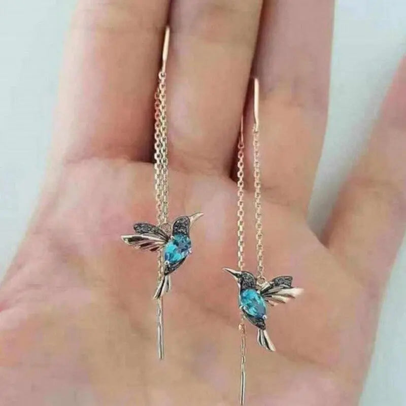 Minđuše kolibri sa kristalima Amalia