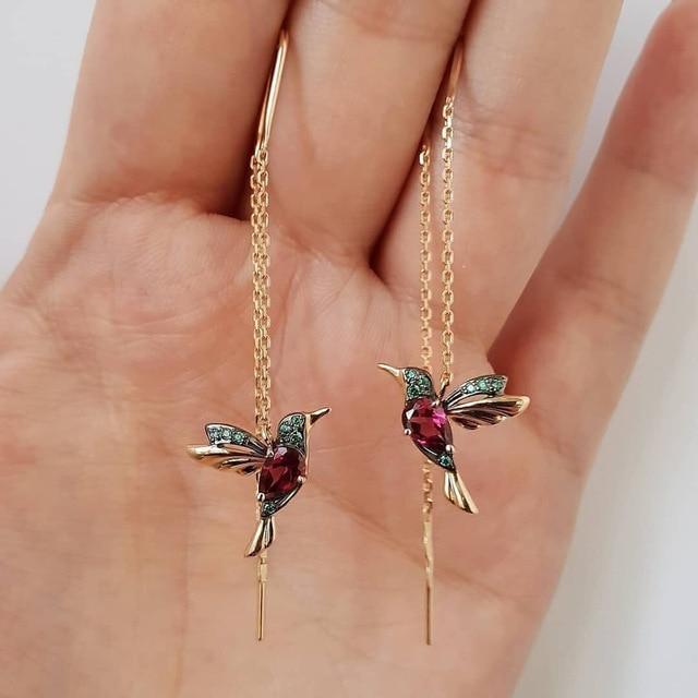 Minđuše kolibri sa cirkonom