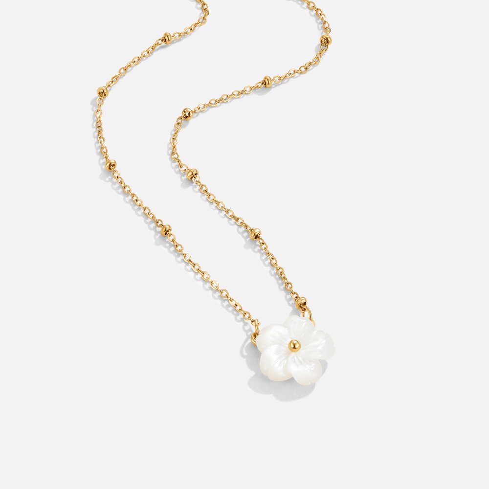 Κολιέ Λευκό Λουλούδι