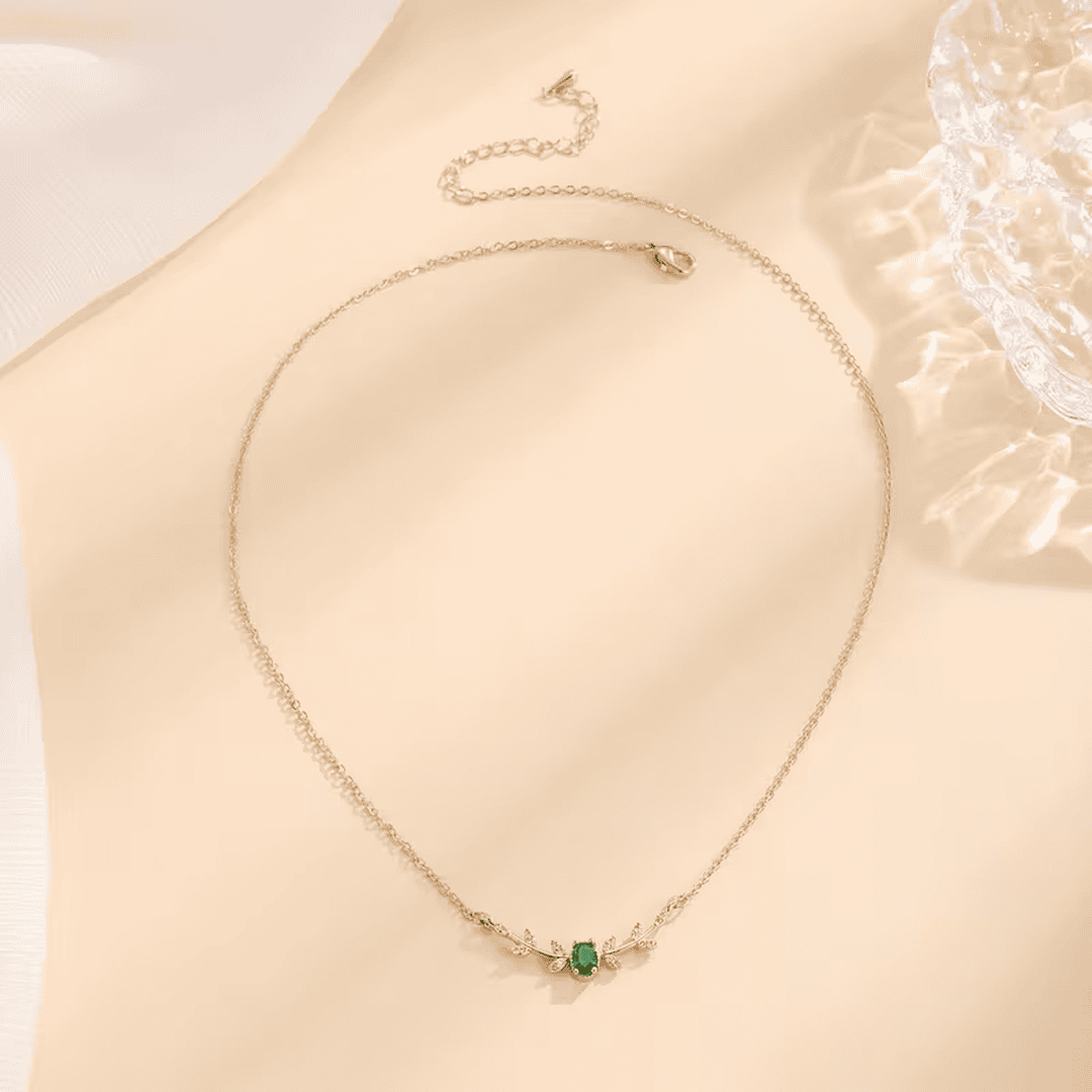 Κολιέ Laurel Bloom Emerald