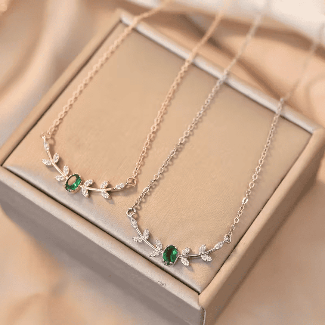 Κολιέ Laurel Bloom Emerald