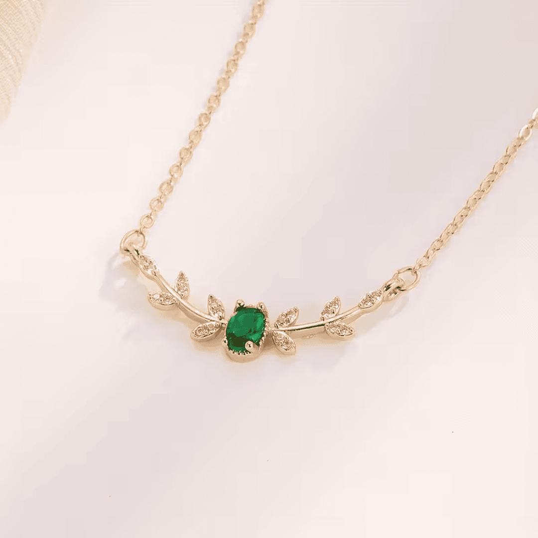Κολιέ Laurel Bloom Emerald